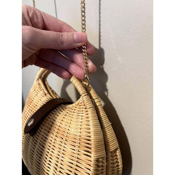 NWOT J.Crew Semicircle Rattan Clutch Style #BP512 - Picture 7 of 10